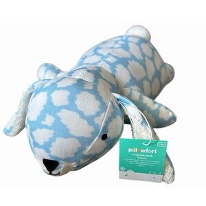 Pillowfort Pillow Fort Weighted Bunny Rabbit Blue White Clouds Easter New